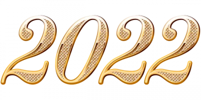2022 Gold Textured Typography Free PNG