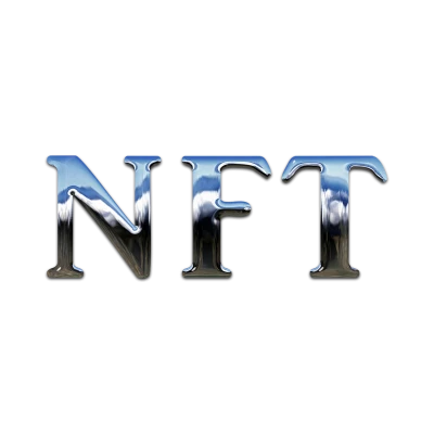 NFT Metallic Typography Text Free PNG