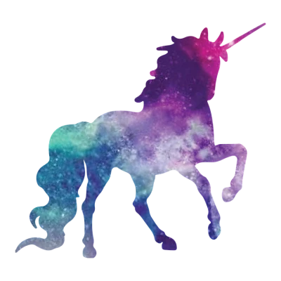 Galaxy Nebula Unicorn Silhouette Clipart