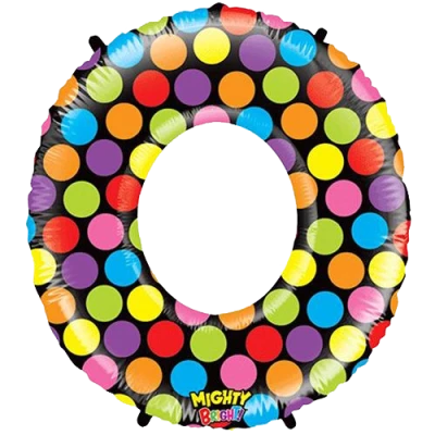 Polka Dot Letter O Balloon Free PNG