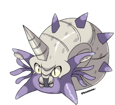 Omastar Pokemon Illustration Clipart