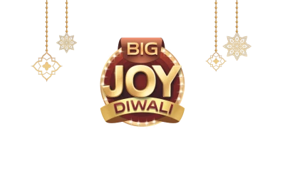 Big Joy Diwali Golden Banner PNG Image