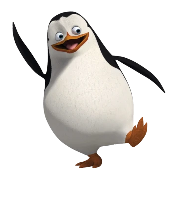 Madagascar Penguin Waving Clipart
