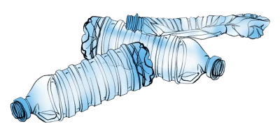 Crushed Plastic Bottles Drawing Clipart