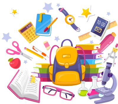 Back To School Supplies Set Free PNG