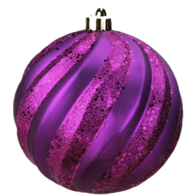 Purple Christmas Bauble Free PNG