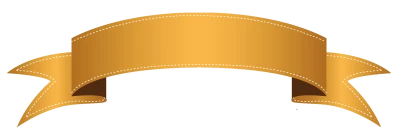 Golden Ribbon Banner Transparent Background