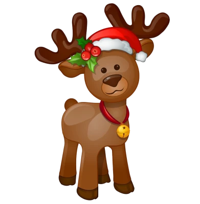 Cute Christmas Reindeer Free PNG