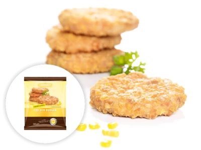 Cornflakes Chicken Burger Patty PNG Image