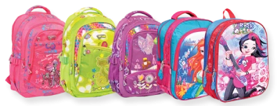 Colorful School Backpacks Free PNG