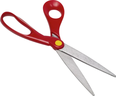 Red Handled Scissors Transparent Background