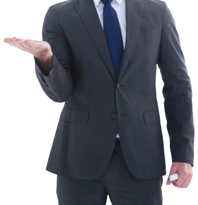 Businessman Presenting Hand Gesture Transparent Background