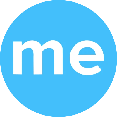 Blue Circle ME Text Icon Clipart