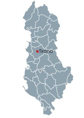 Map Of Albania With Tirana Capital Transparent Background
