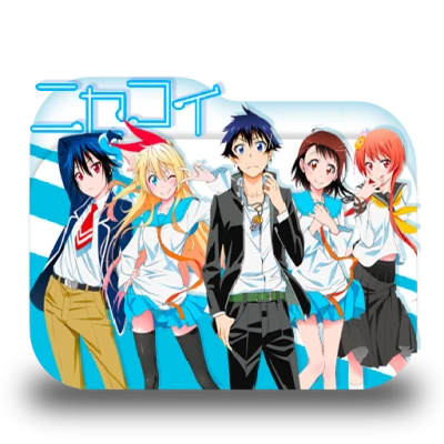 Nisekoi Anime Characters Folder Icon PNG Image