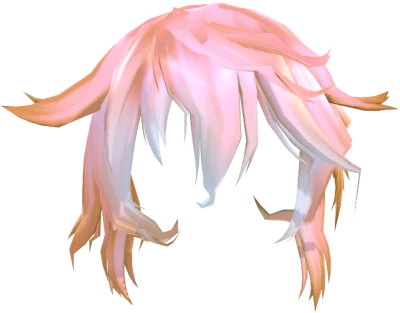 3D Pink And Blonde Anime Hair Transparent Background