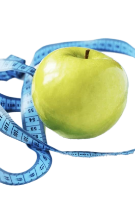 Green Apple With Measuring Tape Transparent Background