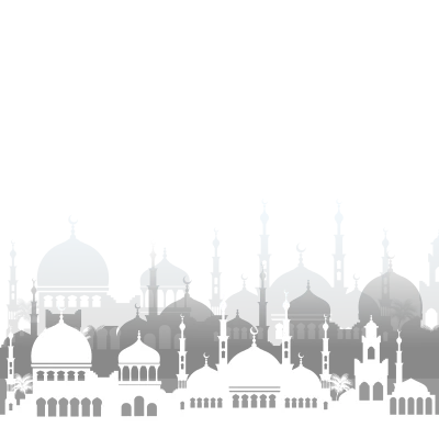 Islamic Mosque Skyline Silhouette Transparent Background