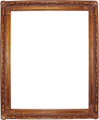 Ornate Antique Gold Picture Frame Free PNG