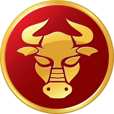 Taurus Zodiac Bull Gold Coin PNG Image