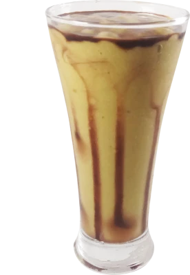 Chocolate Drizzle Banana Smoothie Glass Clipart