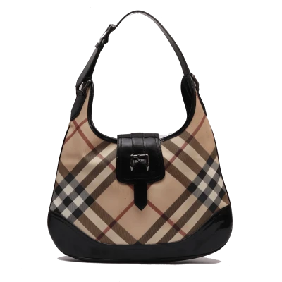 Burberry Plaid Designer Handbag Transparent Background