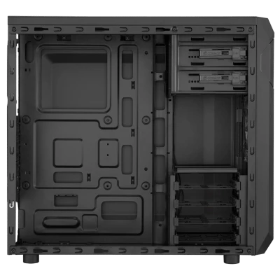 Black Empty Desktop PC Tower Case PNG Image