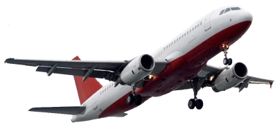 Commercial Passenger Airplane Flying Transparent Background