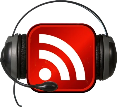 RSS Feed Icon With Headphones Podcast PNG Image