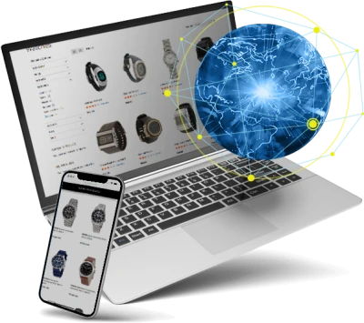 E-commerce Shopping On Laptop And Phone Clipart