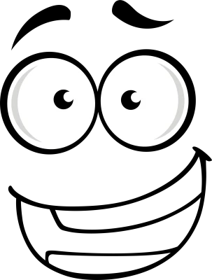 Funny Smiling Cartoon Face Expression Free PNG