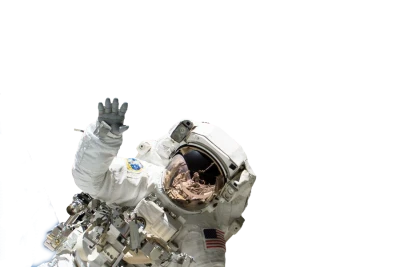 Astronaut Waving In Space Free PNG