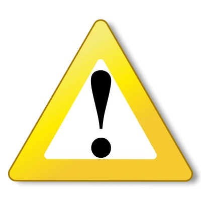 Yellow Warning Triangle Sign PNG Image