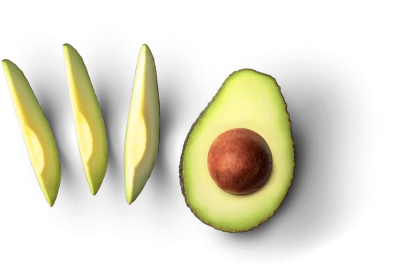 Fresh Avocado Half And Slices PNG Image