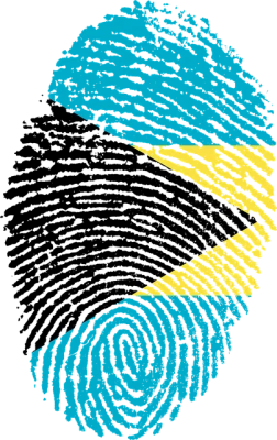 Bahamas Flag Fingerprint PNG Image