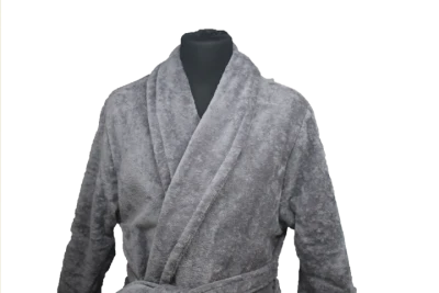 Grey Terry Bathrobe Clipart