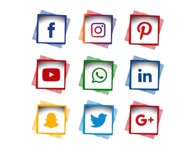 Social Media Web Icons Set PNG Image