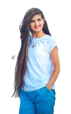 Young Woman White Shirt Transparent Background