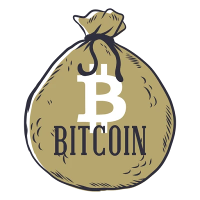 Bitcoin Money Bag Illustration Clipart