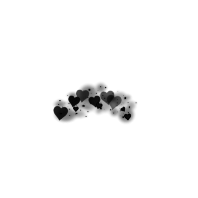 Black Heart Crown Filter Transparent Background