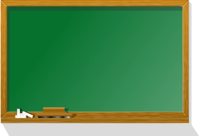 Blank Green Chalkboard Frame Free PNG