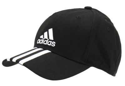 Black Adidas Baseball Cap Front Transparent Background