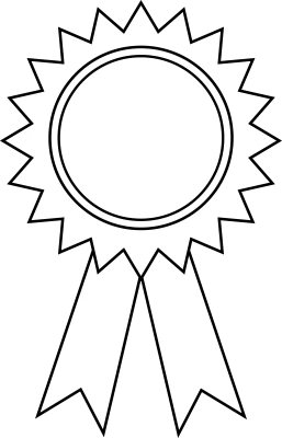 Blank Award Ribbon Rosette Transparent Background