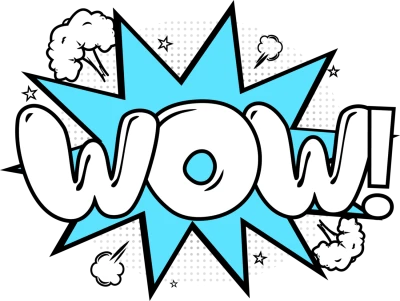 WOW Comic Pop Art Explosion PNG Image