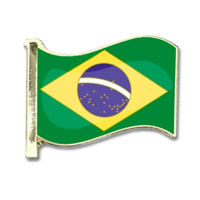 Brazil Flag Lapel Pin Free PNG