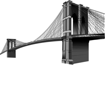 Brooklyn Bridge Illustration Transparent Background