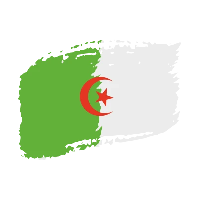 Algeria Flag Brush Stroke PNG Image