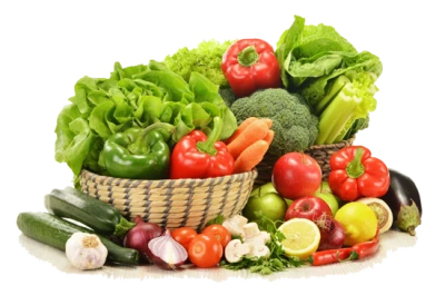 Fresh Vegetable Basket Transparent Background