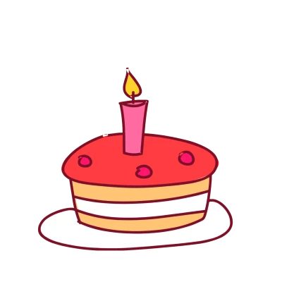 Birthday Cake Doodle Transparent Background