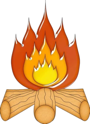 Cartoon Campfire Illustration Clipart